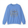 Coffee and Jesus wreath Crewneck Sweatshirt | Christian coffee design